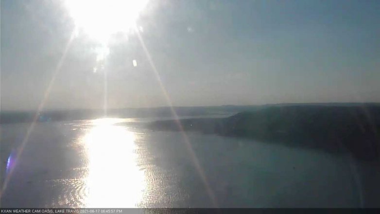 Lake Travis webcam, June 17, 2021 6:45 PM CT