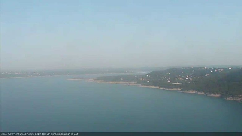 Lake Travis webcam, June 18, 2021 9:00 AM CT
