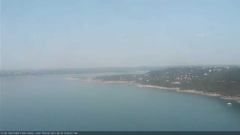 Lake Travis webcam, June 18, 2021 10:45 AM CT