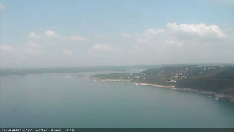 Lake Travis webcam, June 18, 2021 11:45 AM CT