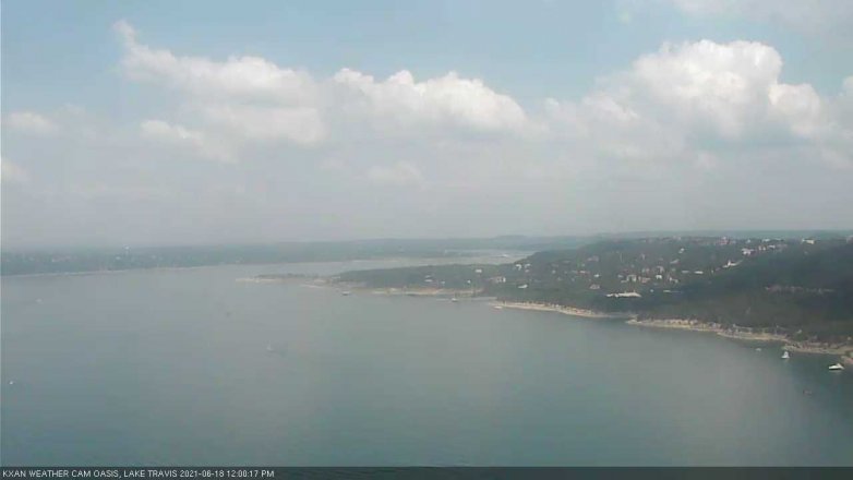 Lake Travis webcam, June 18, 2021 12:00 PM CT