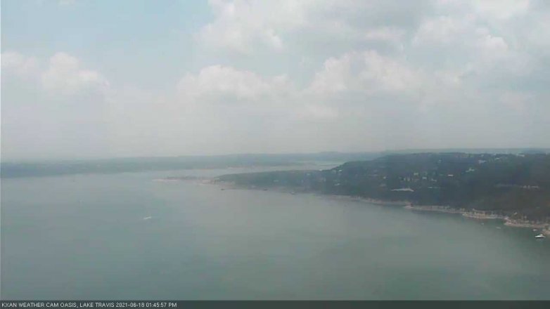 Lake Travis webcam, June 18, 2021 1:45 PM CT