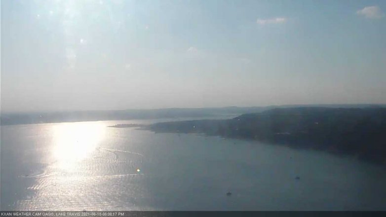 Lake Travis webcam, June 18, 2021 6:00 PM CT