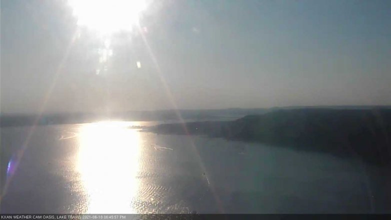 Lake Travis webcam, June 18, 2021 6:45 PM CT