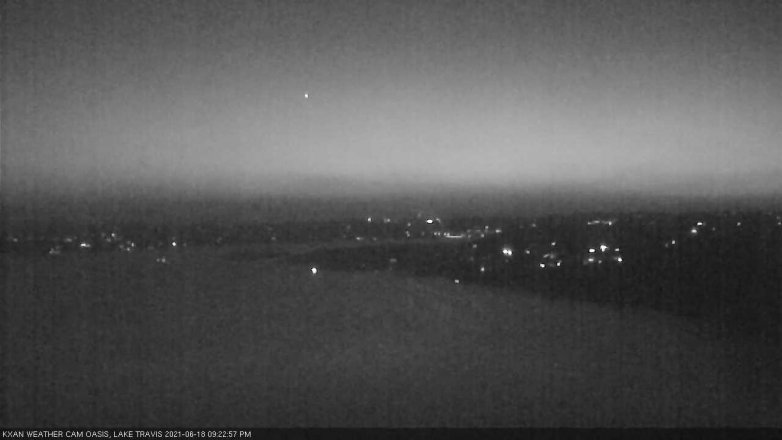 Lake Travis webcam, June 18, 2021 9:25 PM CT