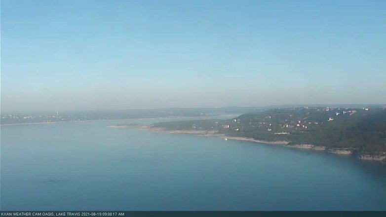 Lake Travis webcam, June 19, 2021 9:00 AM CT