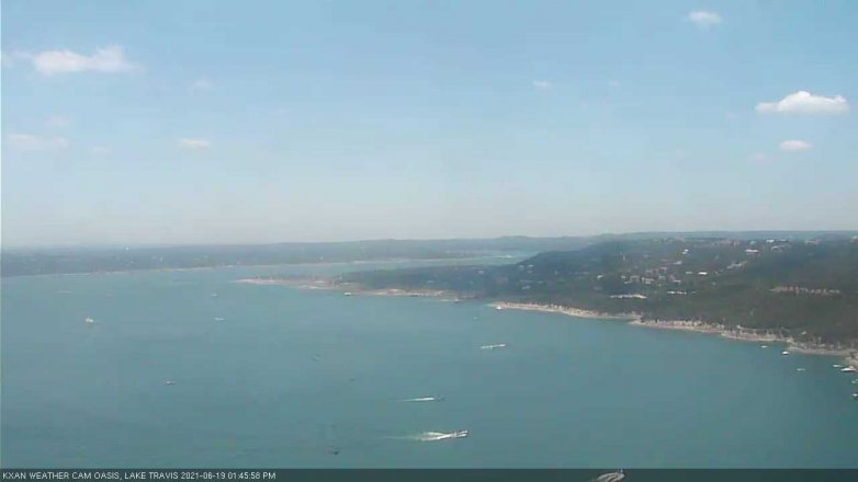 Lake Travis webcam, June 19, 2021 1:45 PM CT