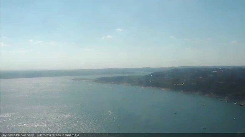 Lake Travis webcam, June 19, 2021 5:00 PM CT