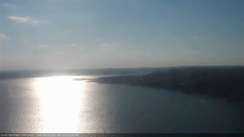 Lake Travis webcam, June 19, 2021 6:25 PM CT