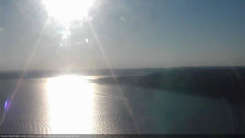 Lake Travis webcam, June 19, 2021 6:45 PM CT