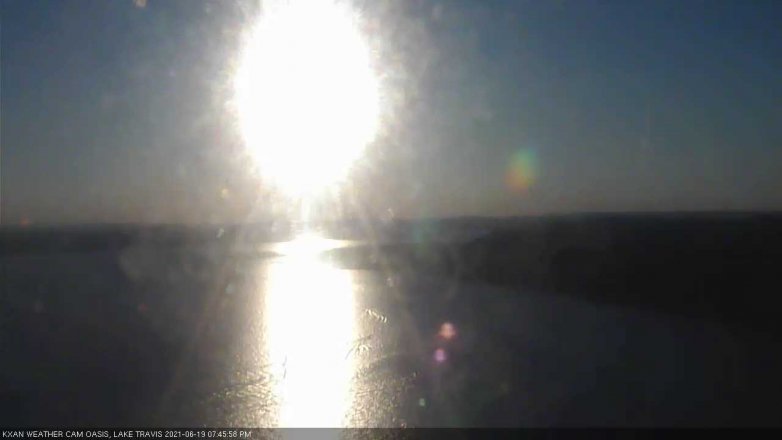 Lake Travis webcam, June 19, 2021 7:45 PM CT