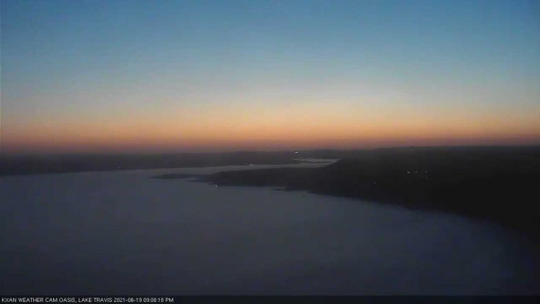 Lake Travis webcam, June 19, 2021 9:00 PM CT