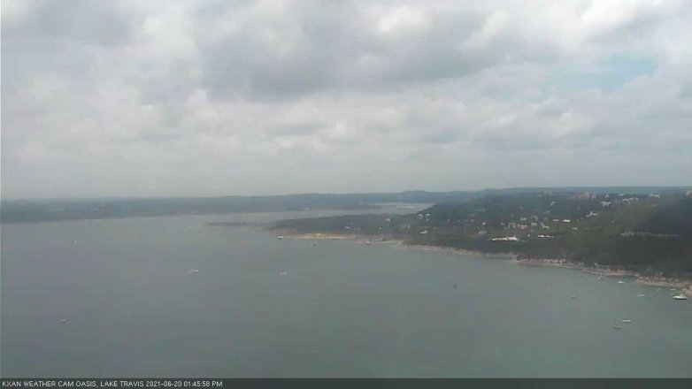 Lake Travis webcam, June 20, 2021 1:45 PM CT