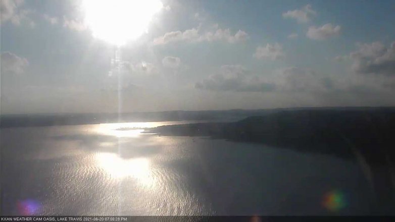 Lake Travis webcam, June 20, 2021 7:00 PM CT