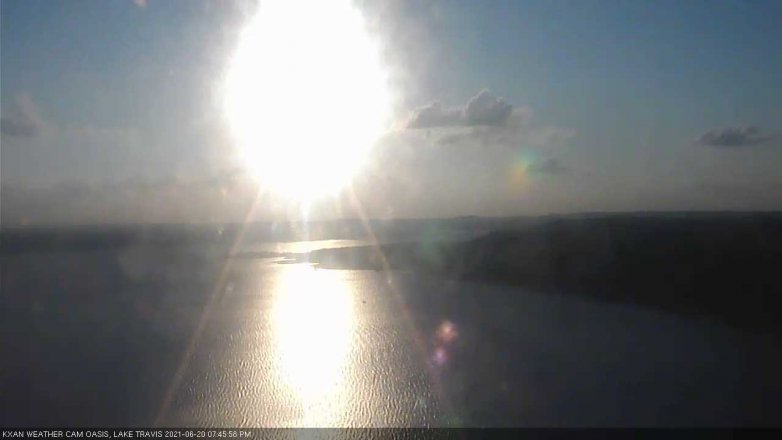Lake Travis webcam, June 20, 2021 7:45 PM CT