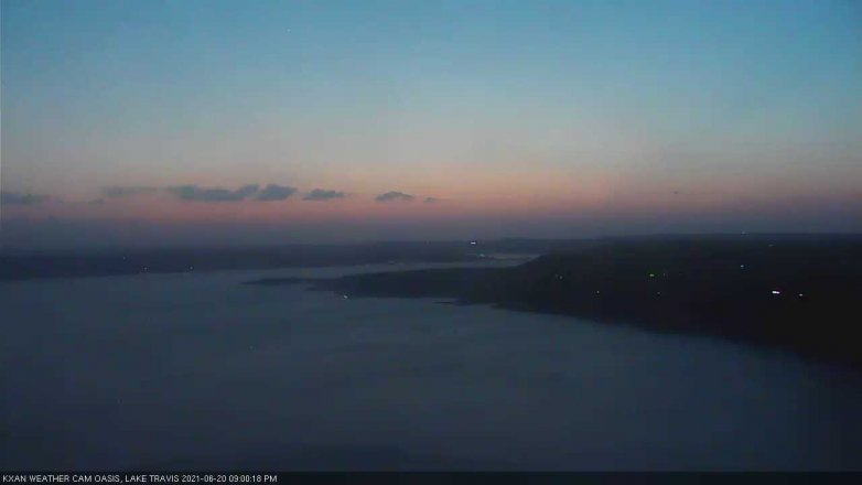 Lake Travis webcam, June 20, 2021 9:00 PM CT