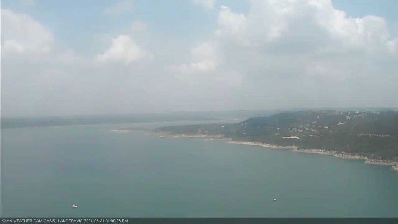 Lake Travis webcam, June 21, 2021 1:00 PM CT