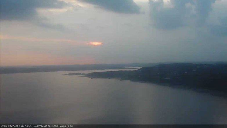 Lake Travis webcam, June 21, 2021 8:00 PM CT