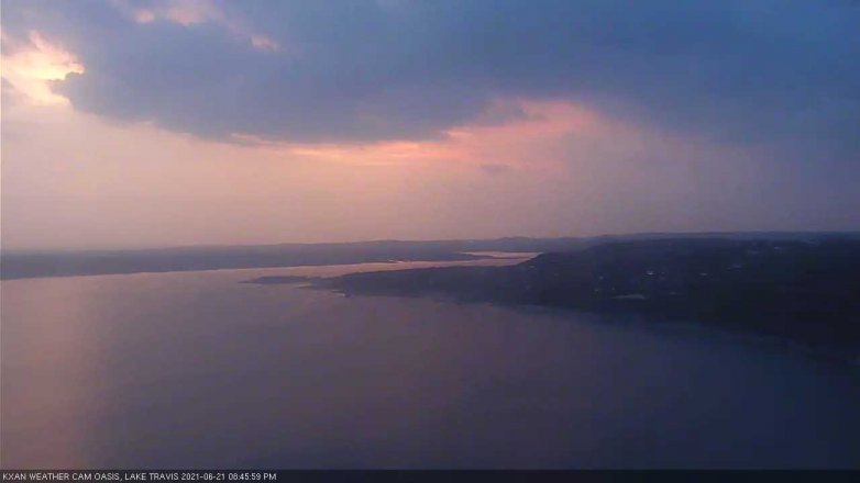 Lake Travis webcam, June 21, 2021 8:45 PM CT