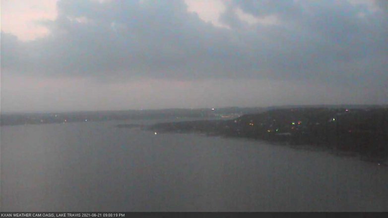 Lake Travis webcam, June 21, 2021 9:00 PM CT