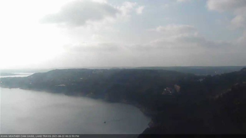 Lake Travis webcam, June 22, 2021 6:25 PM CT