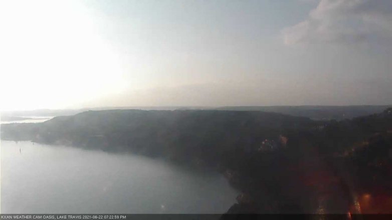 Lake Travis webcam, June 22, 2021 7:25 PM CT