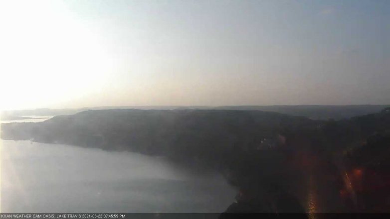 Lake Travis webcam, June 22, 2021 7:45 PM CT
