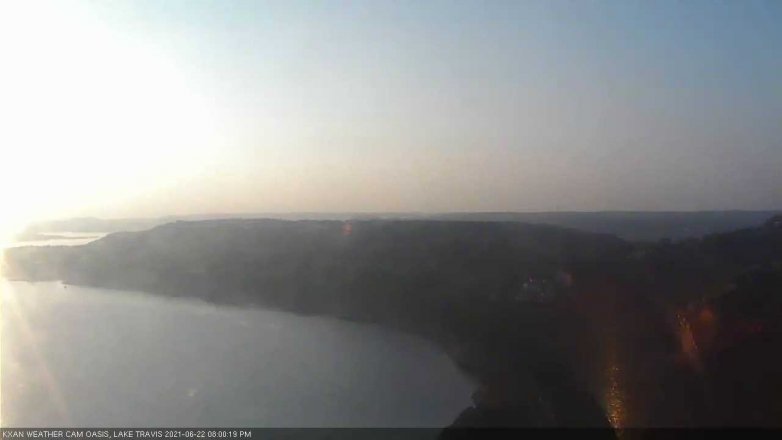 Lake Travis webcam, June 22, 2021 8:00 PM CT