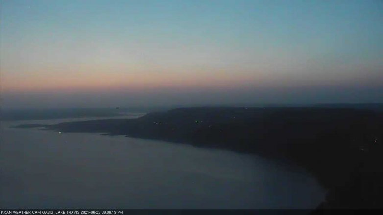 Lake Travis webcam, June 22, 2021 9:00 PM CT