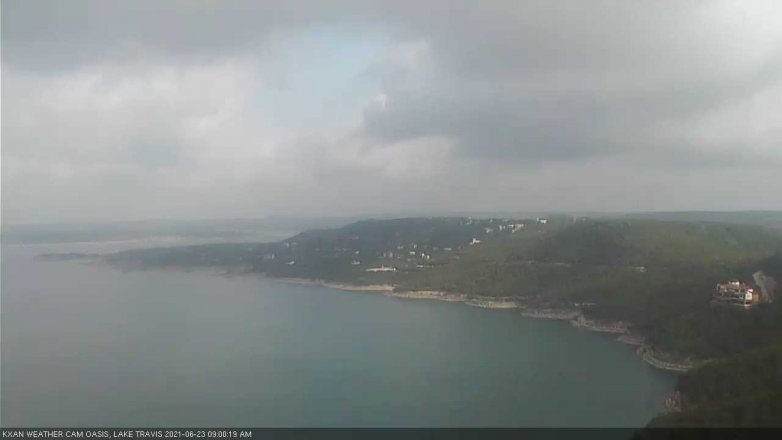 Lake Travis webcam, June 23, 2021 9:00 AM CT