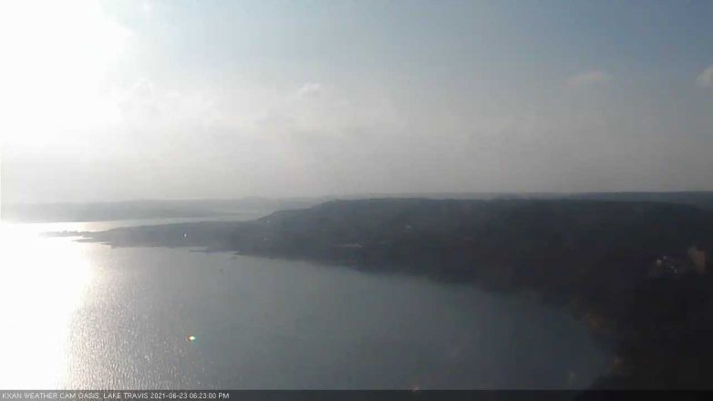 Lake Travis webcam, June 23, 2021 6:25 PM CT