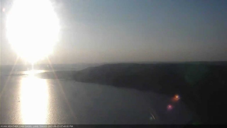 Lake Travis webcam, June 23, 2021 7:45 PM CT