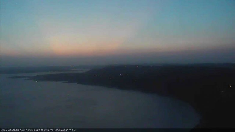 Lake Travis webcam, June 23, 2021 9:00 PM CT