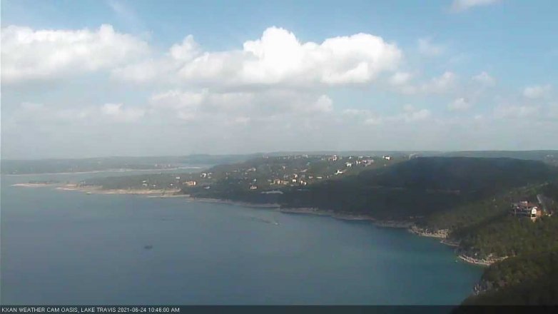 Lake Travis webcam, June 24, 2021 10:45 AM CT