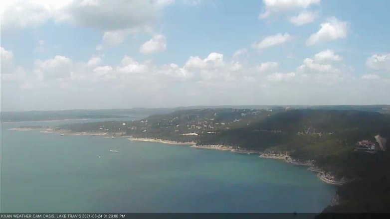 Lake Travis webcam, June 24, 2021 1:25 PM CT