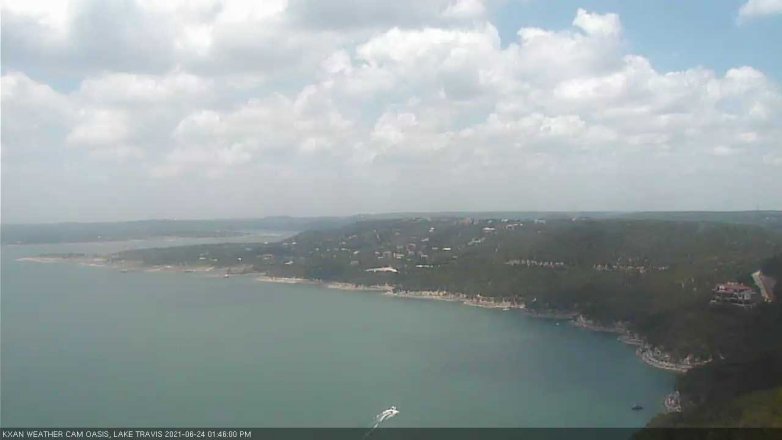 Lake Travis webcam, June 24, 2021 1:45 PM CT