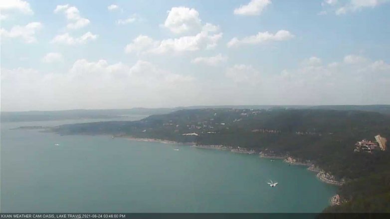 Lake Travis webcam, June 24, 2021 3:45 PM CT