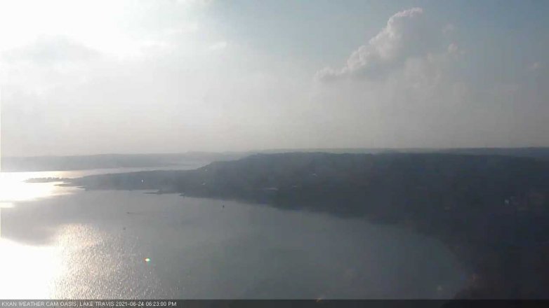 Lake Travis webcam, June 24, 2021 6:25 PM CT