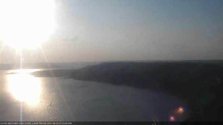 Lake Travis webcam, June 24, 2021 7:25 PM CT
