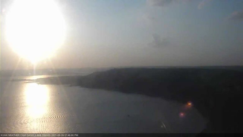Lake Travis webcam, June 24, 2021 7:45 PM CT
