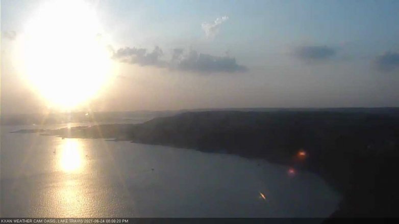 Lake Travis webcam, June 24, 2021 8:00 PM CT