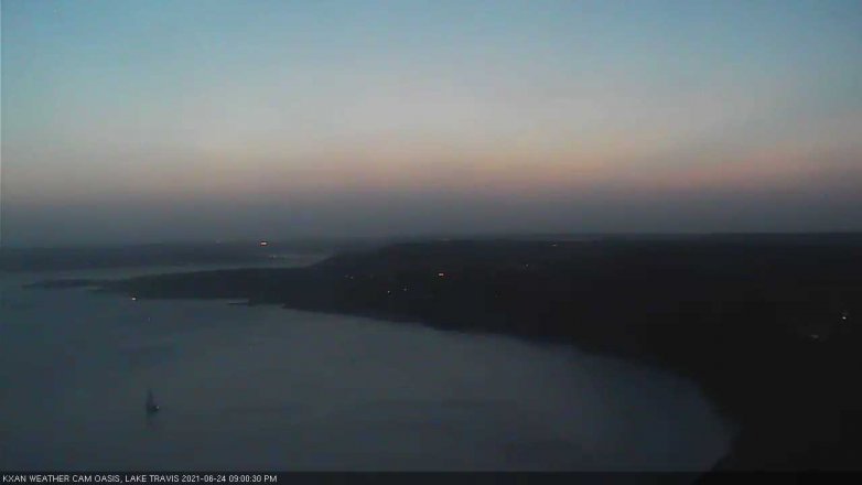 Lake Travis webcam, June 24, 2021 9:00 PM CT