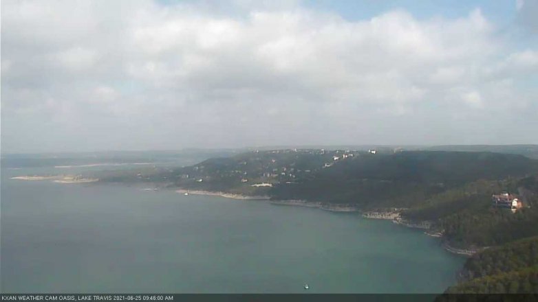 Lake Travis webcam, June 25, 2021 9:45 AM CT