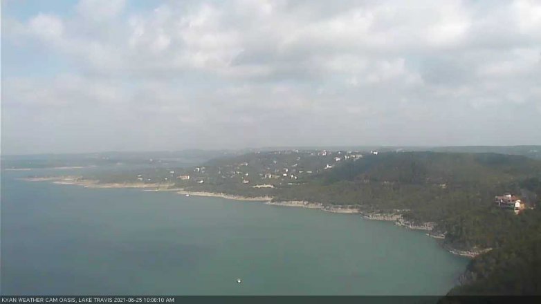 Lake Travis webcam, June 25, 2021 10:00 AM CT