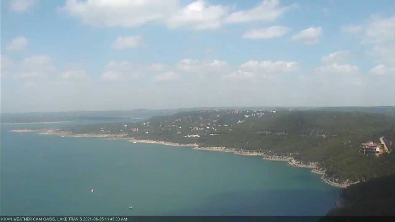Lake Travis webcam, June 25, 2021 11:45 AM CT