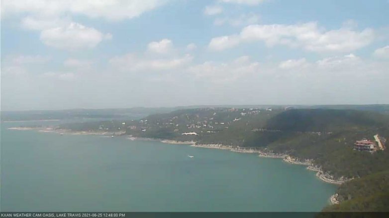 Lake Travis webcam, June 25, 2021 12:45 PM CT