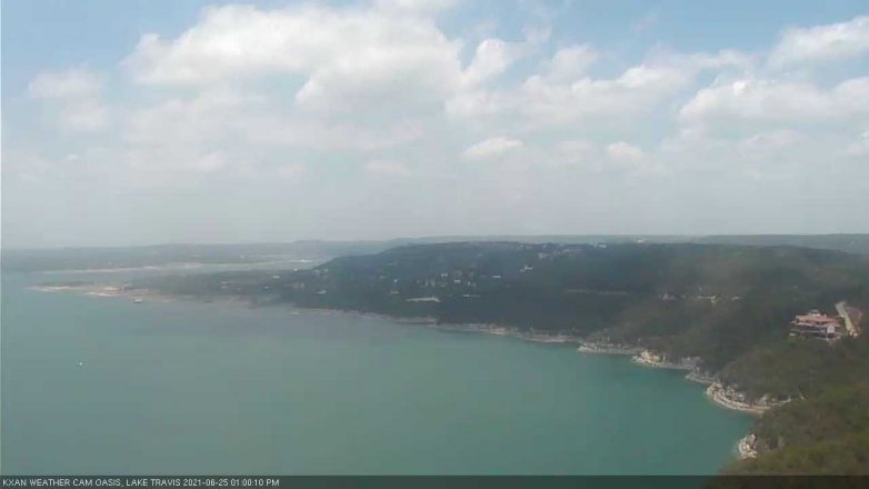 Lake Travis webcam, June 25, 2021 1:00 PM CT
