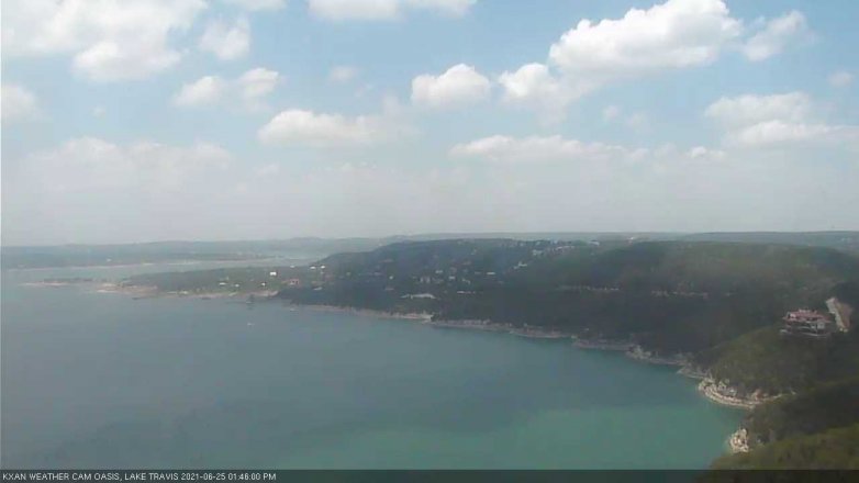 Lake Travis webcam, June 25, 2021 1:45 PM CT