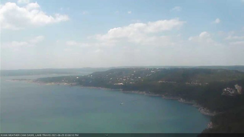Lake Travis webcam, June 25, 2021 3:00 PM CT