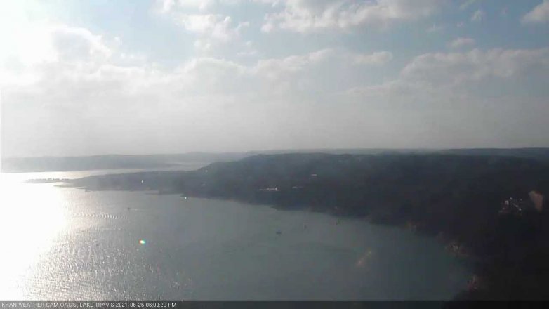 Lake Travis webcam, June 25, 2021 6:00 PM CT